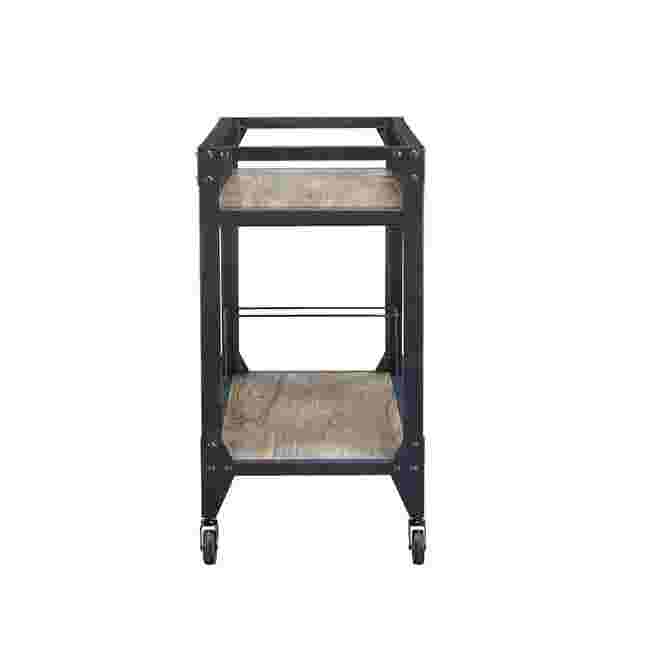 Serving cart with two shelves