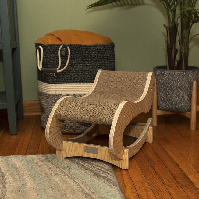 Armarkat Real Wood Medium Wooden Cat Rocking Chair, Detachable Cat Swing Chair S1302 Cat Chair, , on-hover image number null
