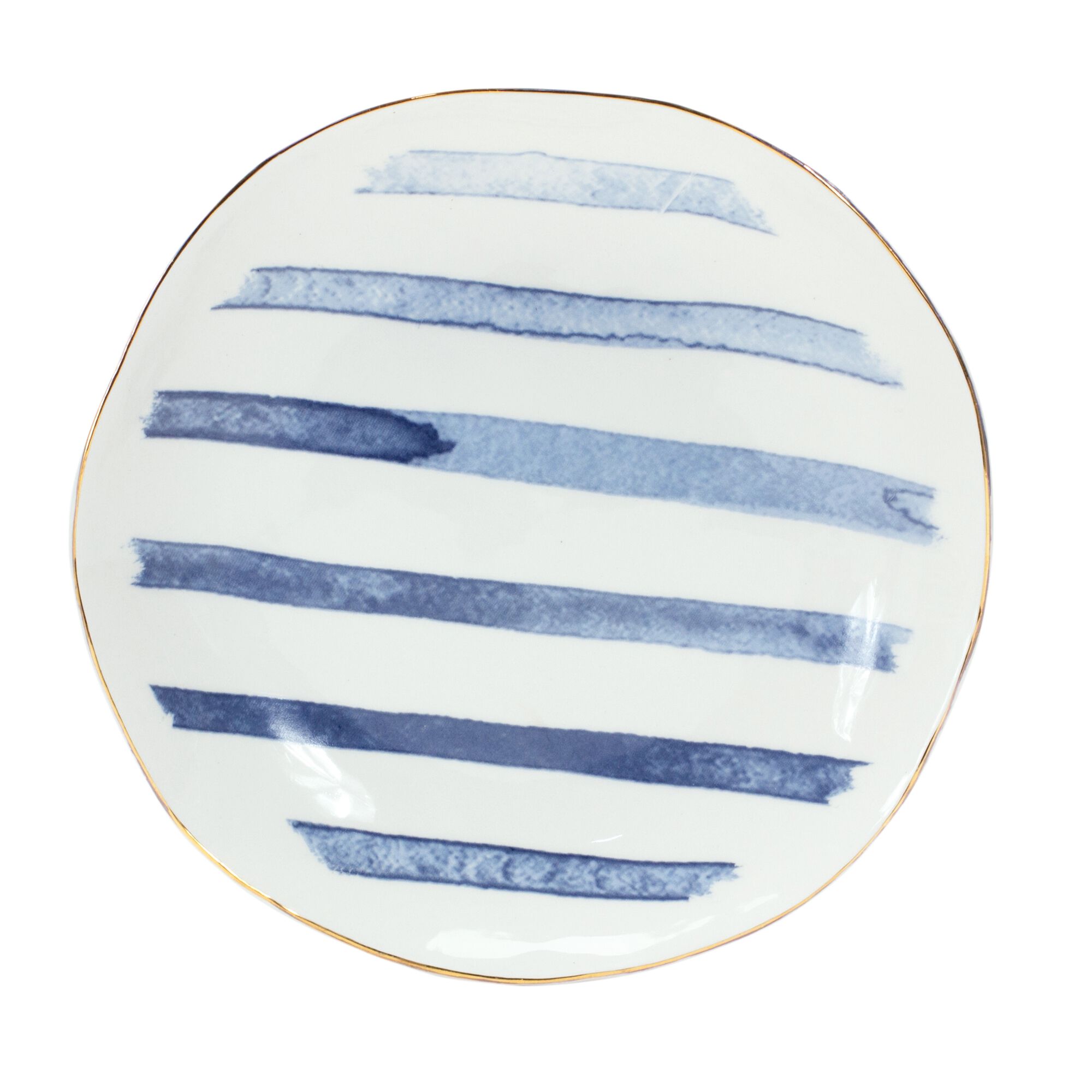 Plate (Set of 4) 7 inchesD Ceramic, BLUE/WHITE, alternate image number 2
