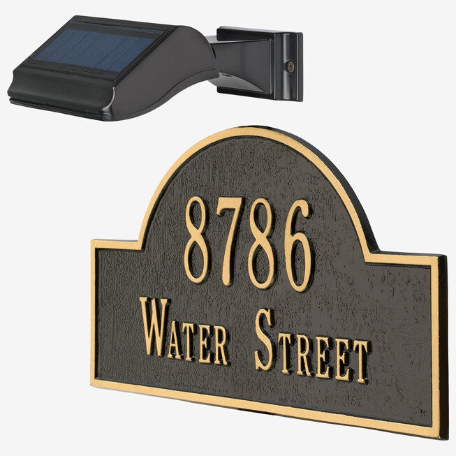 Illuminator Solar Address Lamp , BLACK, hi-res image number null