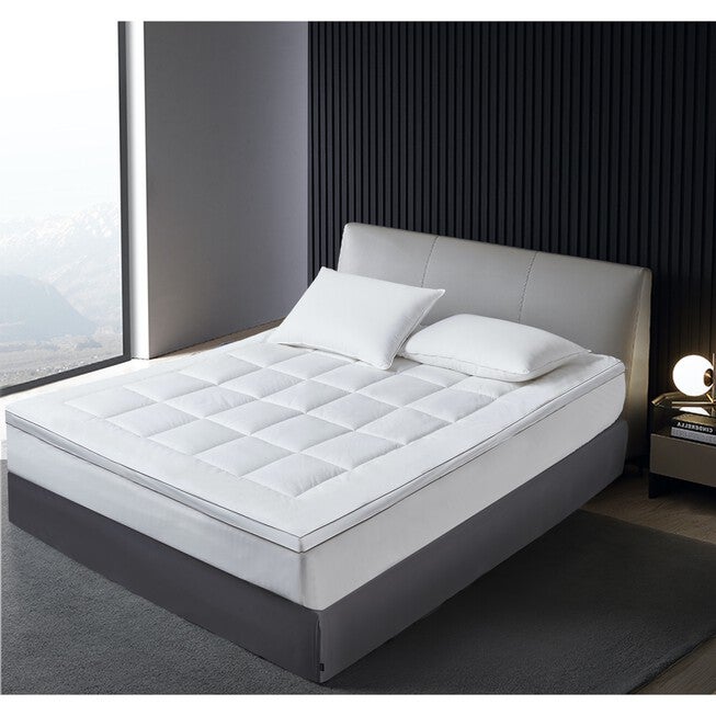 kathy ireland Cotton Mattress Pad Topper, WHITE, hi-res image number 0