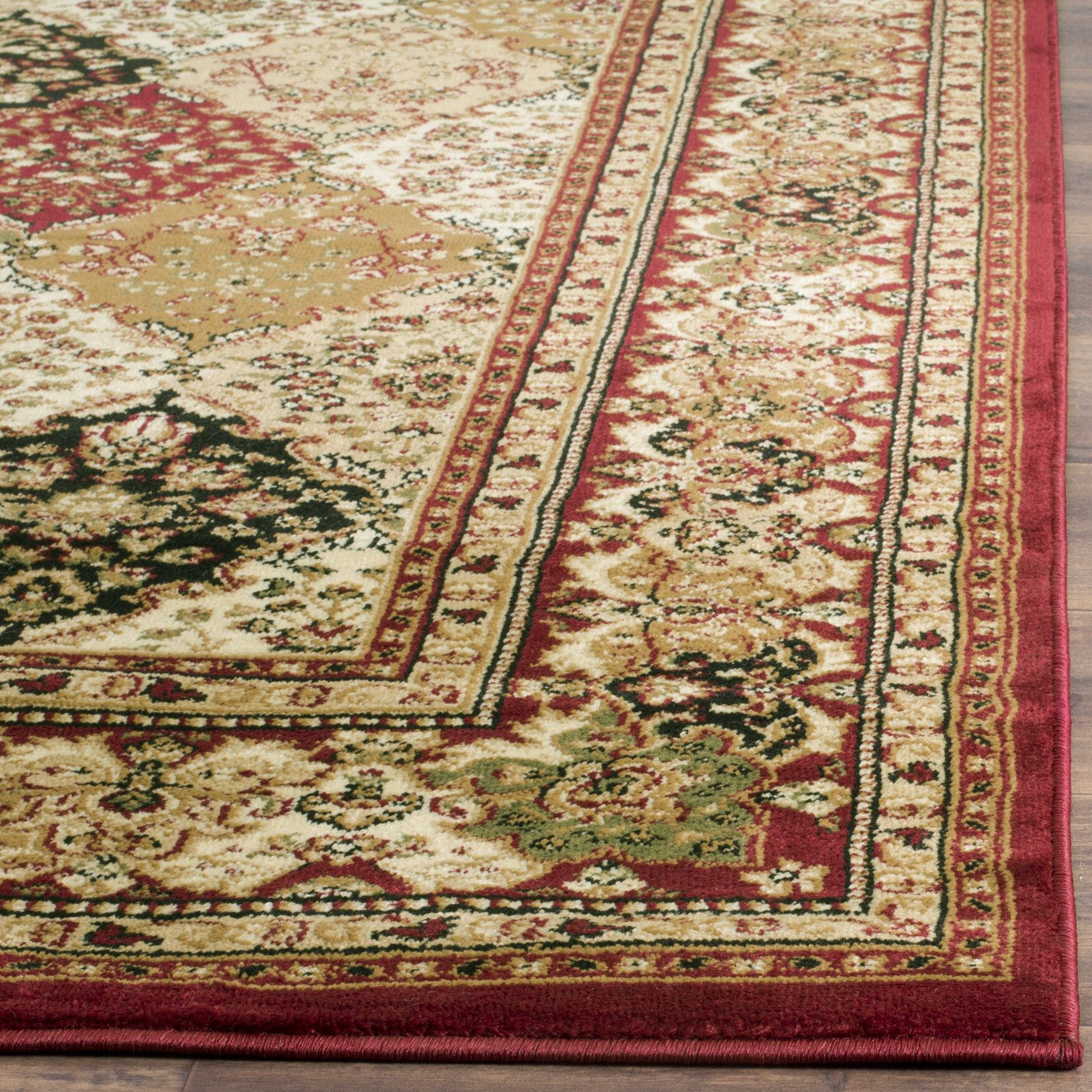 Lyndhurst 221 Multi / Red 8' X 8' Round Round Rug, , alternate image number 2