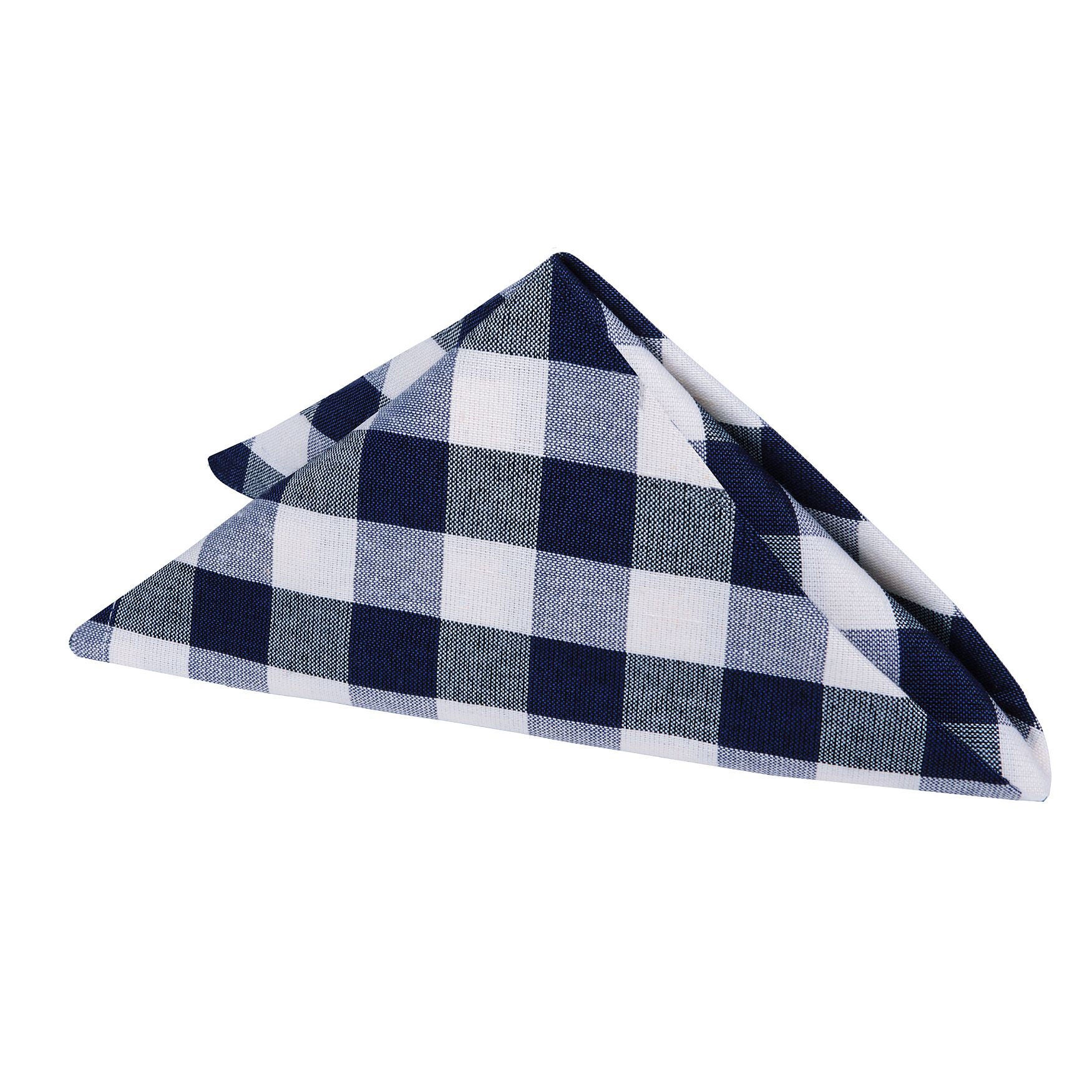 Buffalo Check Dinner Table Napkins Set of Four, NAVY, hi-res image number 0