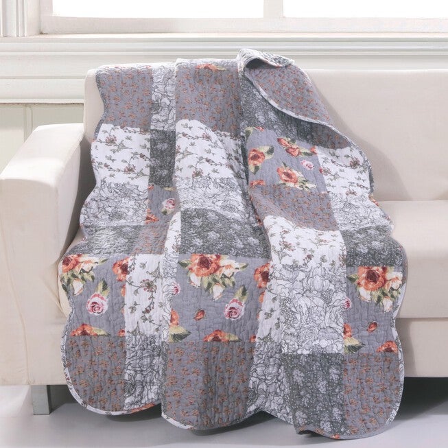 Giulia Quilted Throw Blanket, MULTI, hi-res image number 0