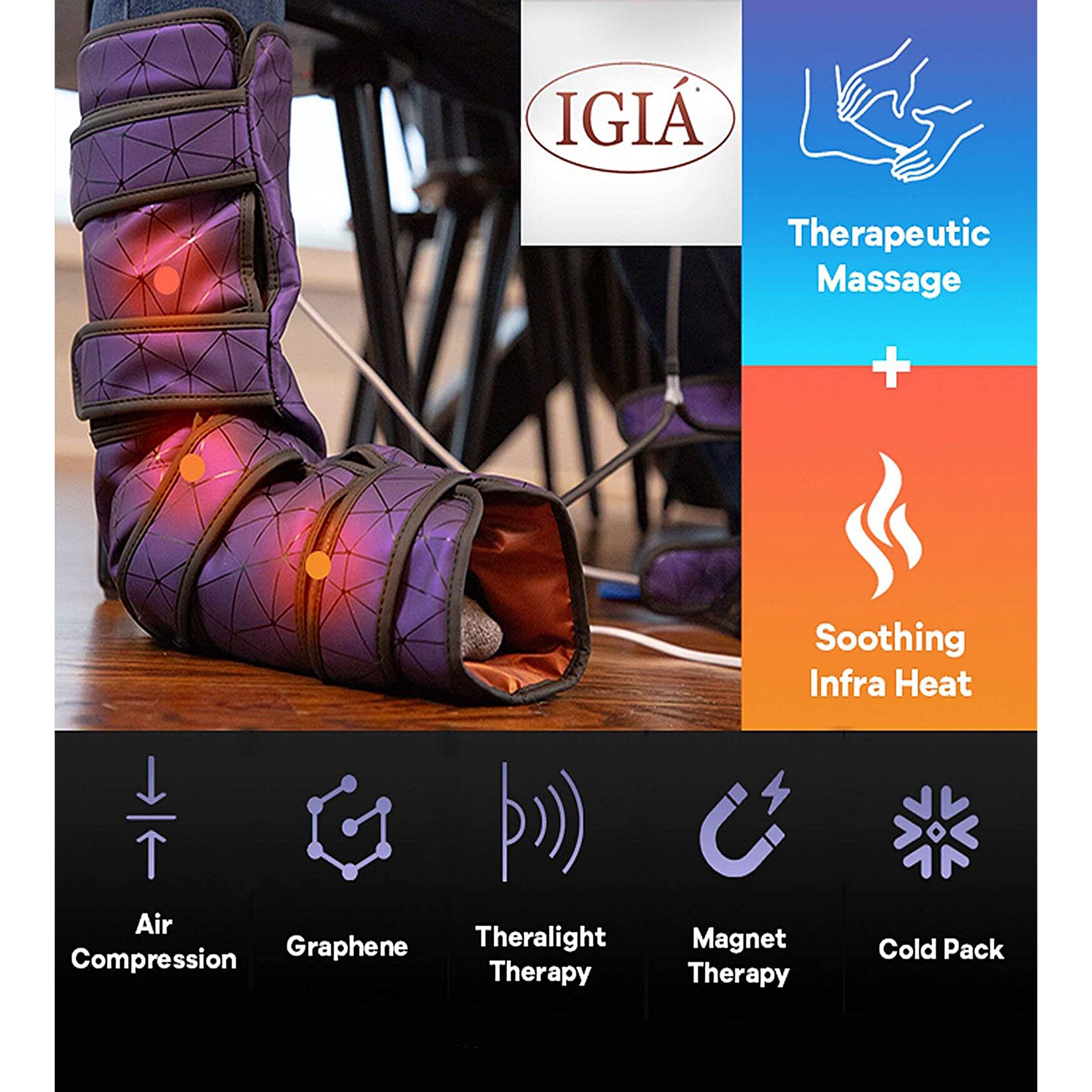 Thermosage Ems 8 In 1 Total Leg Massage Wellness, , alternate image number 4