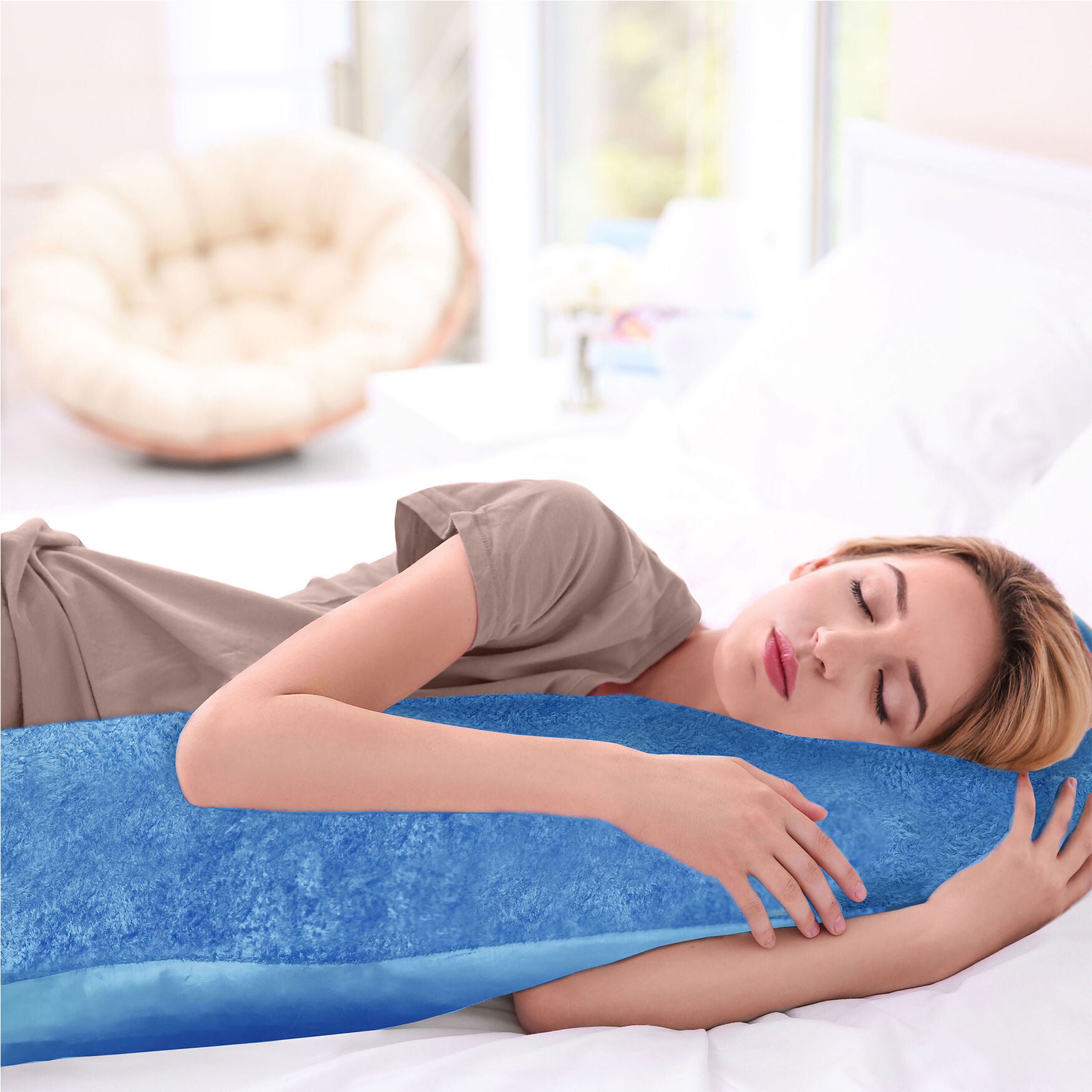 Fresh Ideas Velvet Body Pillow Cover 2-Pack Body Pillow Cover, , alternate image number 3