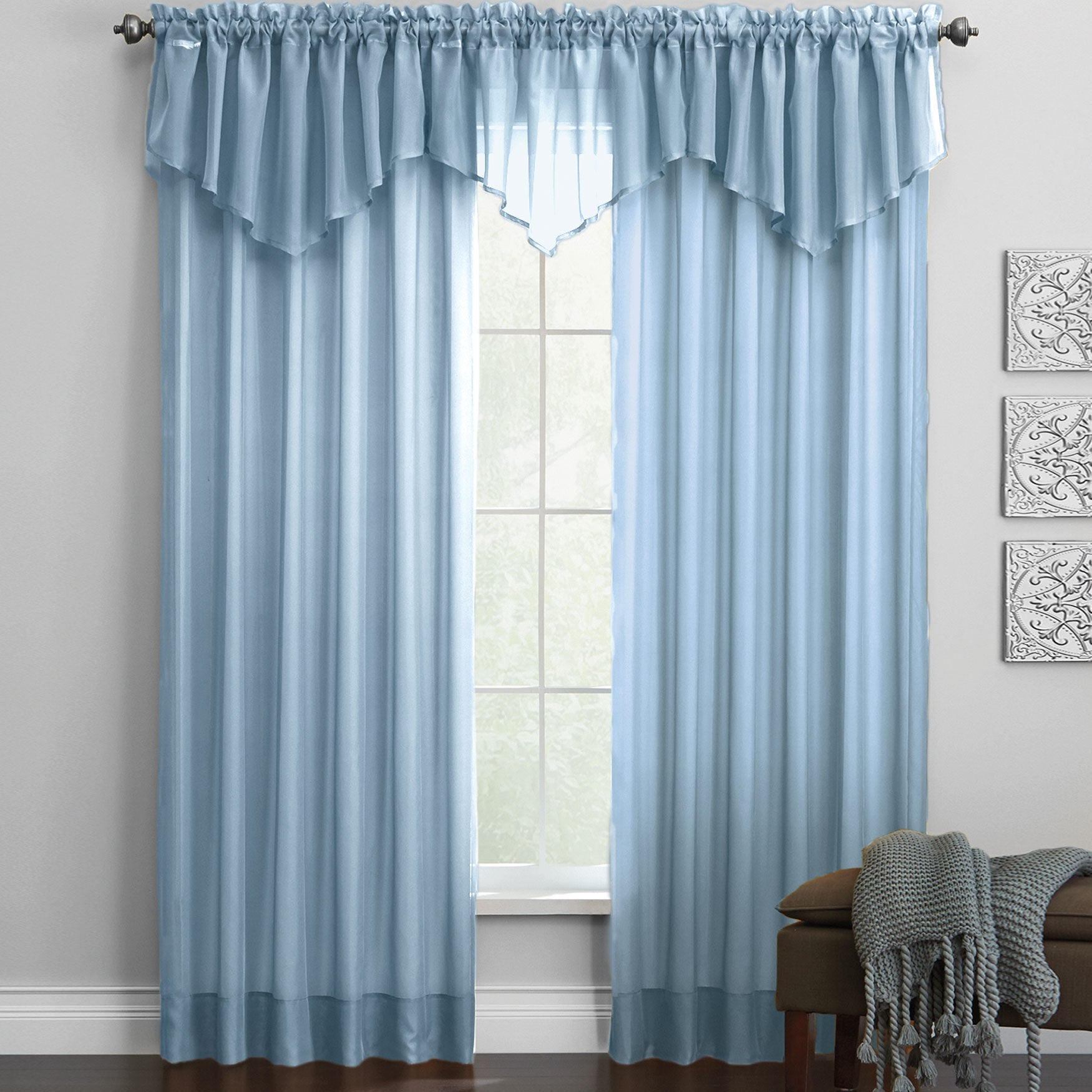 BH Studio Sheer Voile Ascot Valance, , alternate image number 4