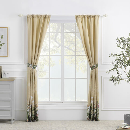 Dandelion Taupe Curtain Panel Pair, , on-hover image number null
