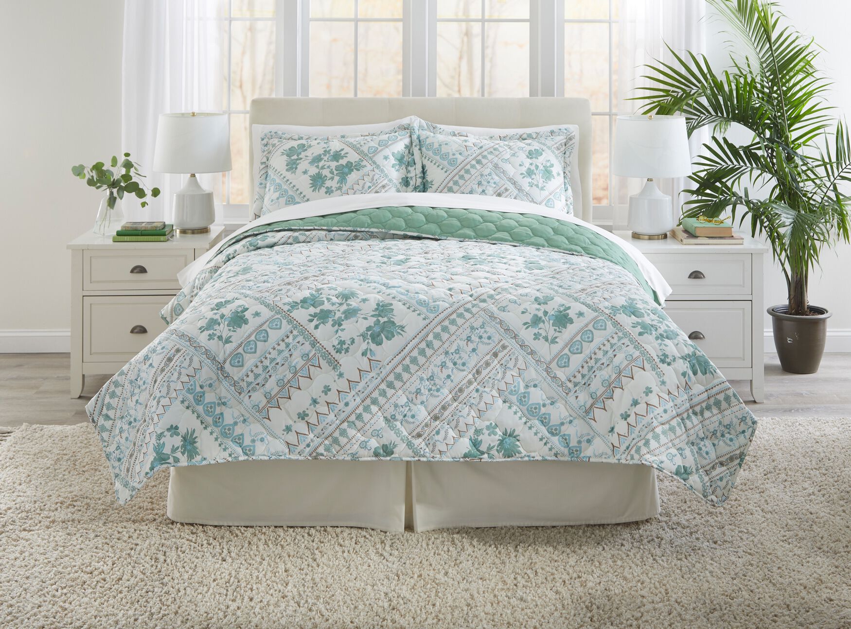 BH Studio Reversible Quilt, PLUM DUSTY LAVENDER, alternate image number 2
