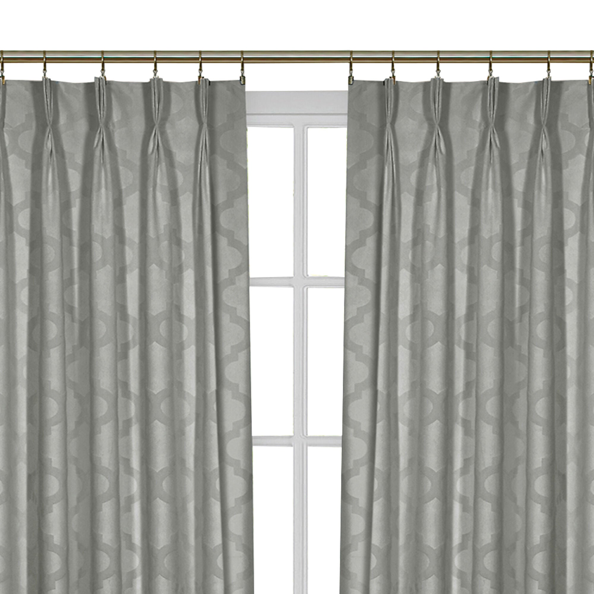 Windsor Pinch Pleat Window Curtain Panel, SILVER, alternate image number 3
