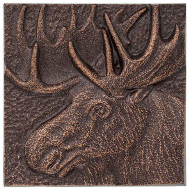 Moose 8 inches x 8 inches Indoor Outdoor Wall Decor, , on-hover image number 1