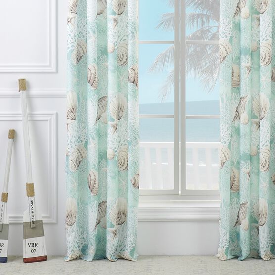 Ocean Turquoise Curtain Panel Pair, , alternate image number null