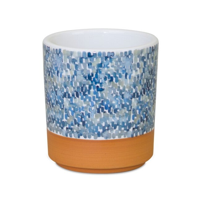 Pot (Set of 3) 3.25 inchesD x 3.5 inchesH Dolomite, BROWN/BLUE/WHITE, alternate image number null