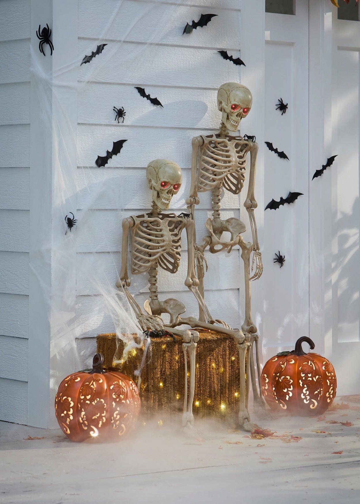 5' Pre-Lit Life-Sized Skeleton, IVORY, hi-res image number 0