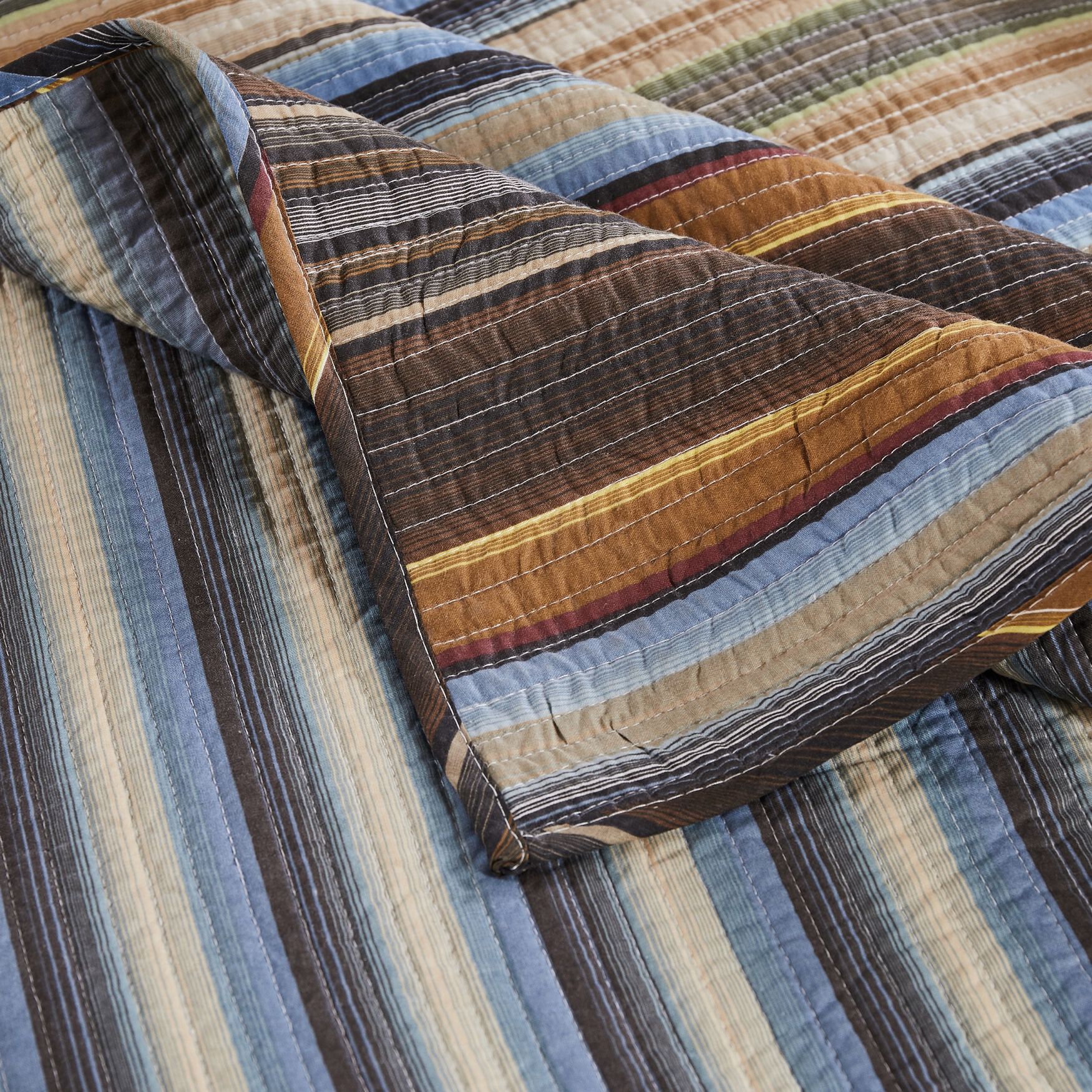 Durango Striped Quilted Throw Blanket, , alternate image number 4