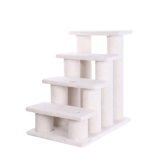4 Steps Real Wood Ramp Dog Cat Pet Step Stairs Ramp, , alternate image number null