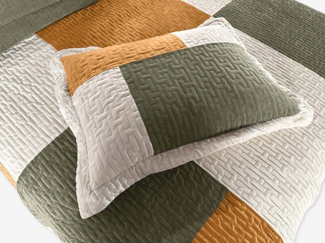 Modern Velvet Patchwork Sham, , on-hover image number null