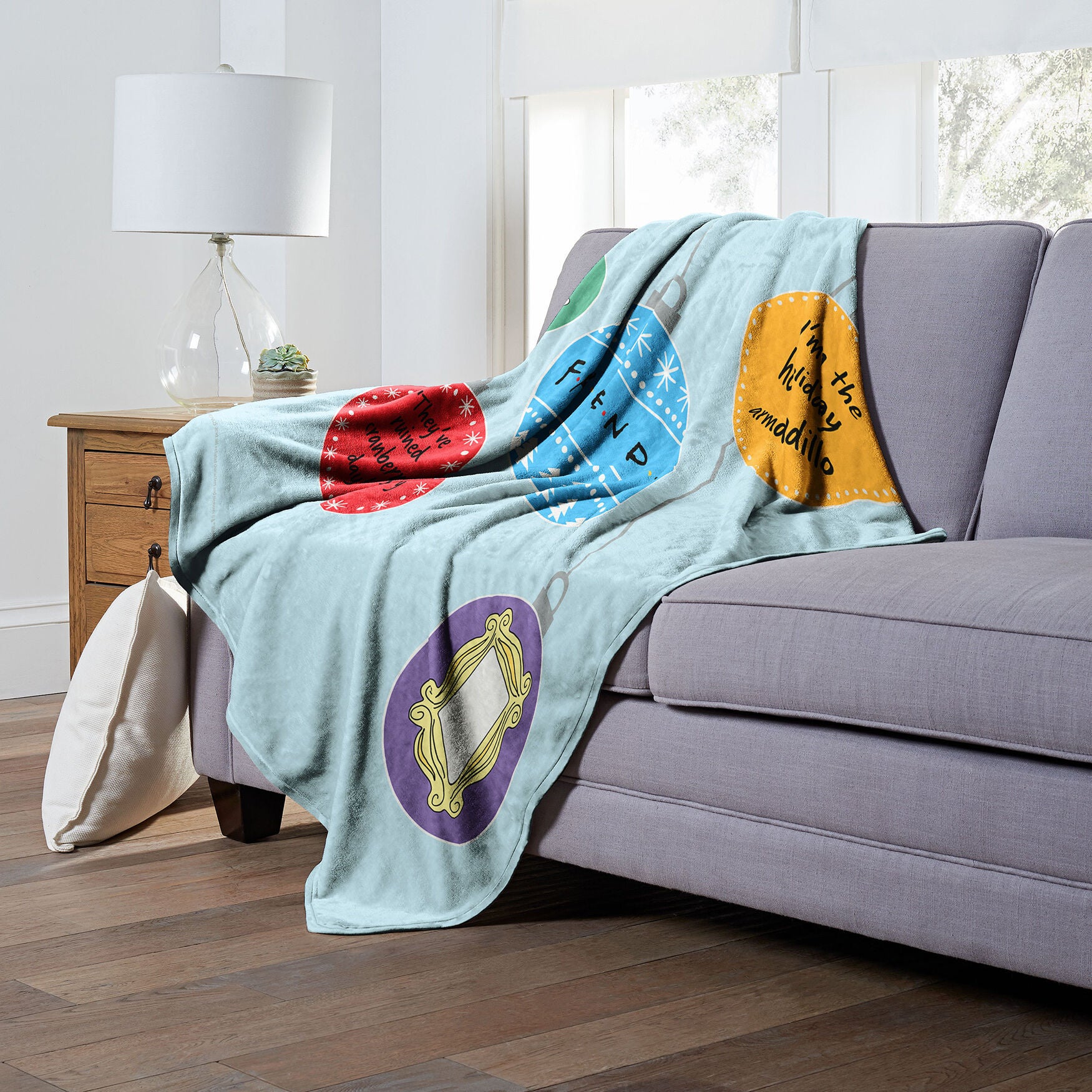 Wb Friends Quippy Ornaments Silk Touch Throw, , alternate image number 3