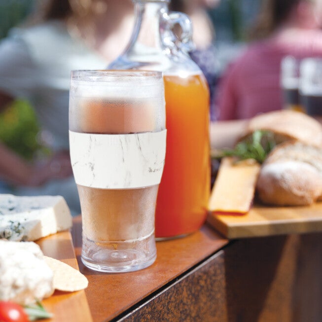 Beer Freeze Cooling Cups (Set Of 2) In Marble By, , on-hover image number 1