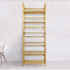 3-Shelf Folding Stackable Bookcase 27.5" Wide-Natural, , alternate image number null