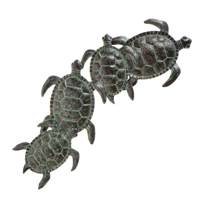 Sea Turtle Metal Wall Art, GREEN BLACK, hi-res image number 0