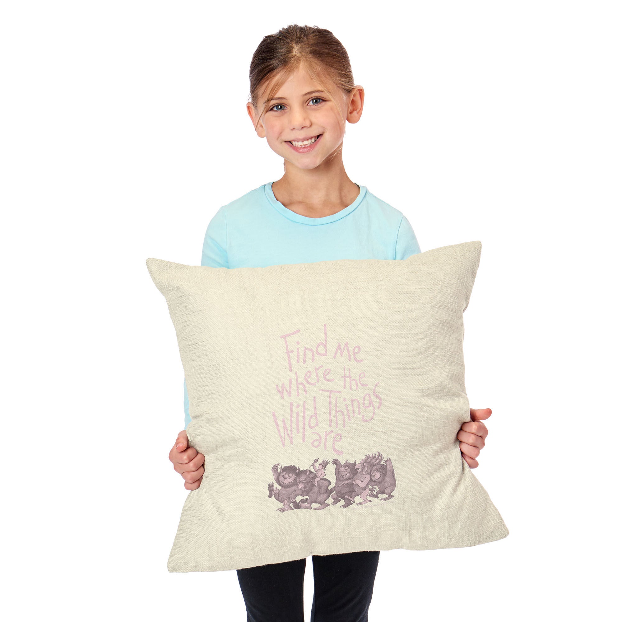 Warner Bros. Where the Wild Things Are Find Me Pink Throw Pillow 18X18 Inches, TAN, alternate image number 2