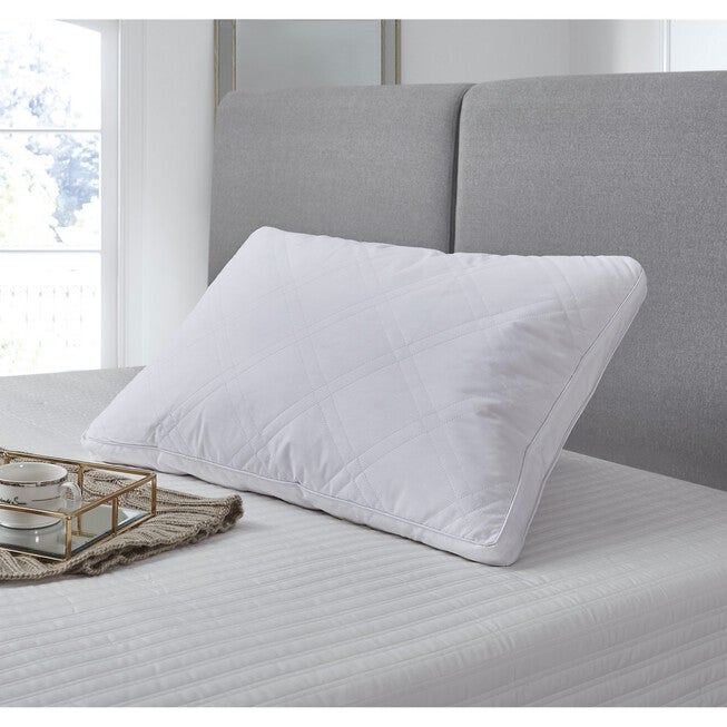 233 Thread Count Cotton Quilted White Goose Feather And Down Pillow (2-pack), , alternate image number 2