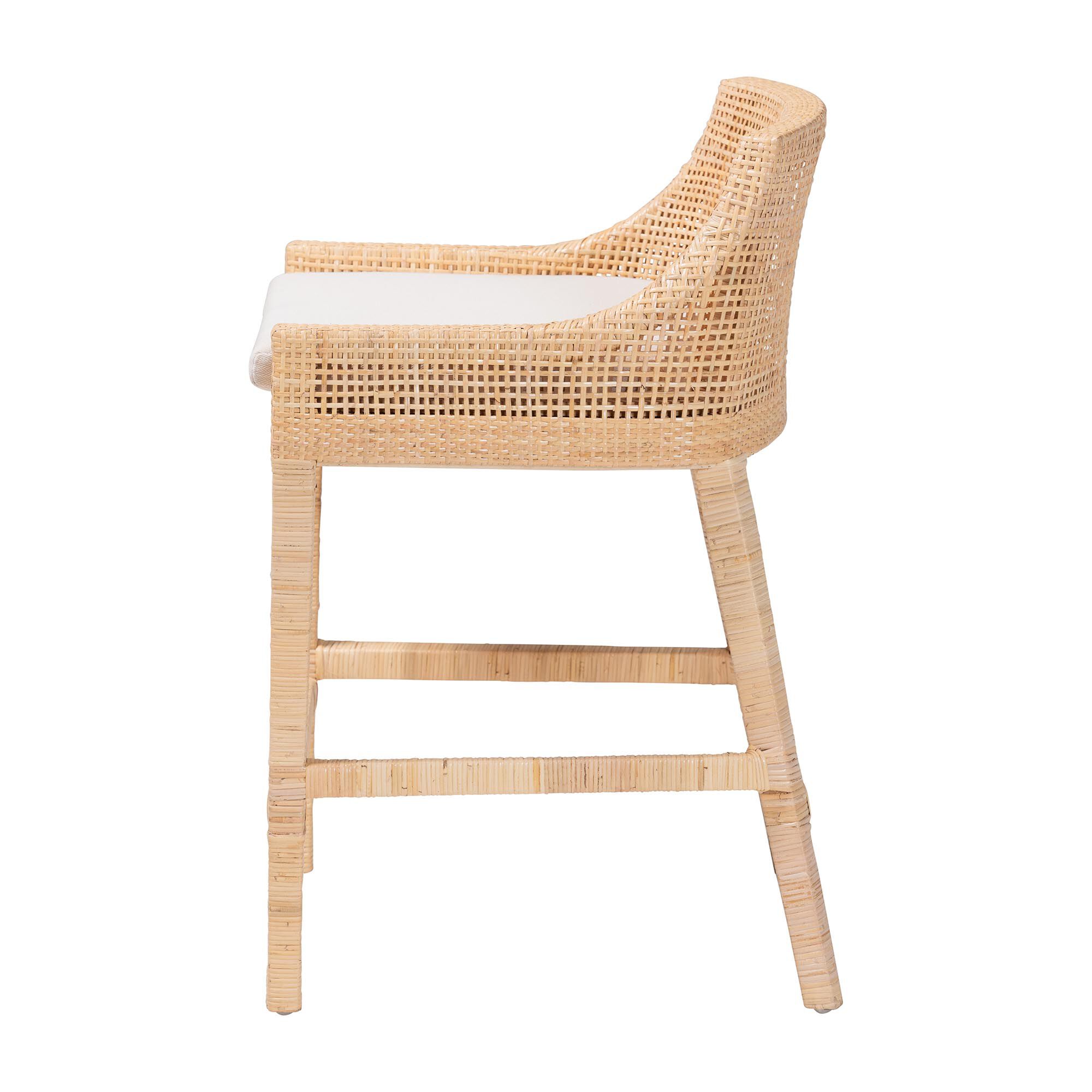 Beata Natural Rattan Counter Stool, HONEY, alternate image number 3