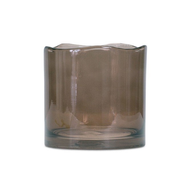 Vase 5.75 inchesD x 6 inchesH Glass, GREY, hi-res image number null
