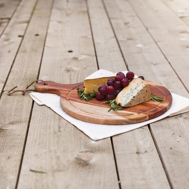 Acacia Wood Artisan Cheese Paddle, , on-hover image number 1