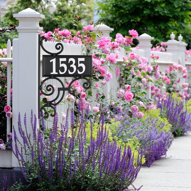Nite Bright Ironwork Reflective Address Post Sign, , on-hover image number null