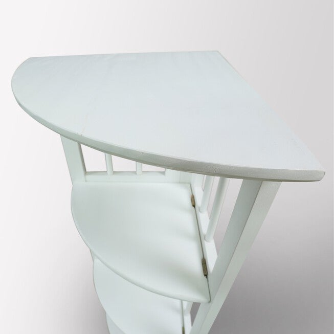4-Shelf Corner Folding Bookcase-White, , alternate image number null