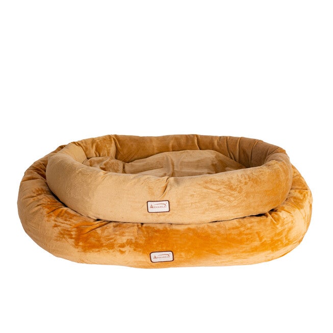 Bolstered Pet Bed and Mat, ultra-soft Dog Bed, Brown, Medium, , alternate image number null
