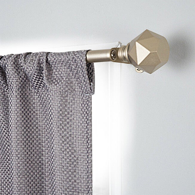 Innovative Decorative Room Darkening Wrap Around Rod & Finial 66-120, , alternate image number null