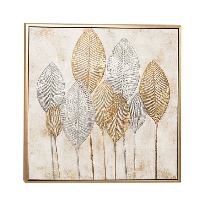 Cosmoliving By Cosmopolitan Brown Canvas Wall Art Framed Wall Art, , alternate image number null
