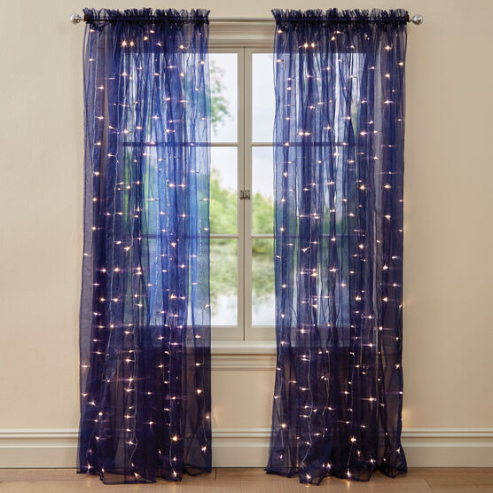 84" Pre-Lit Rod-Pocket Curtain Panel, , on-hover image number null