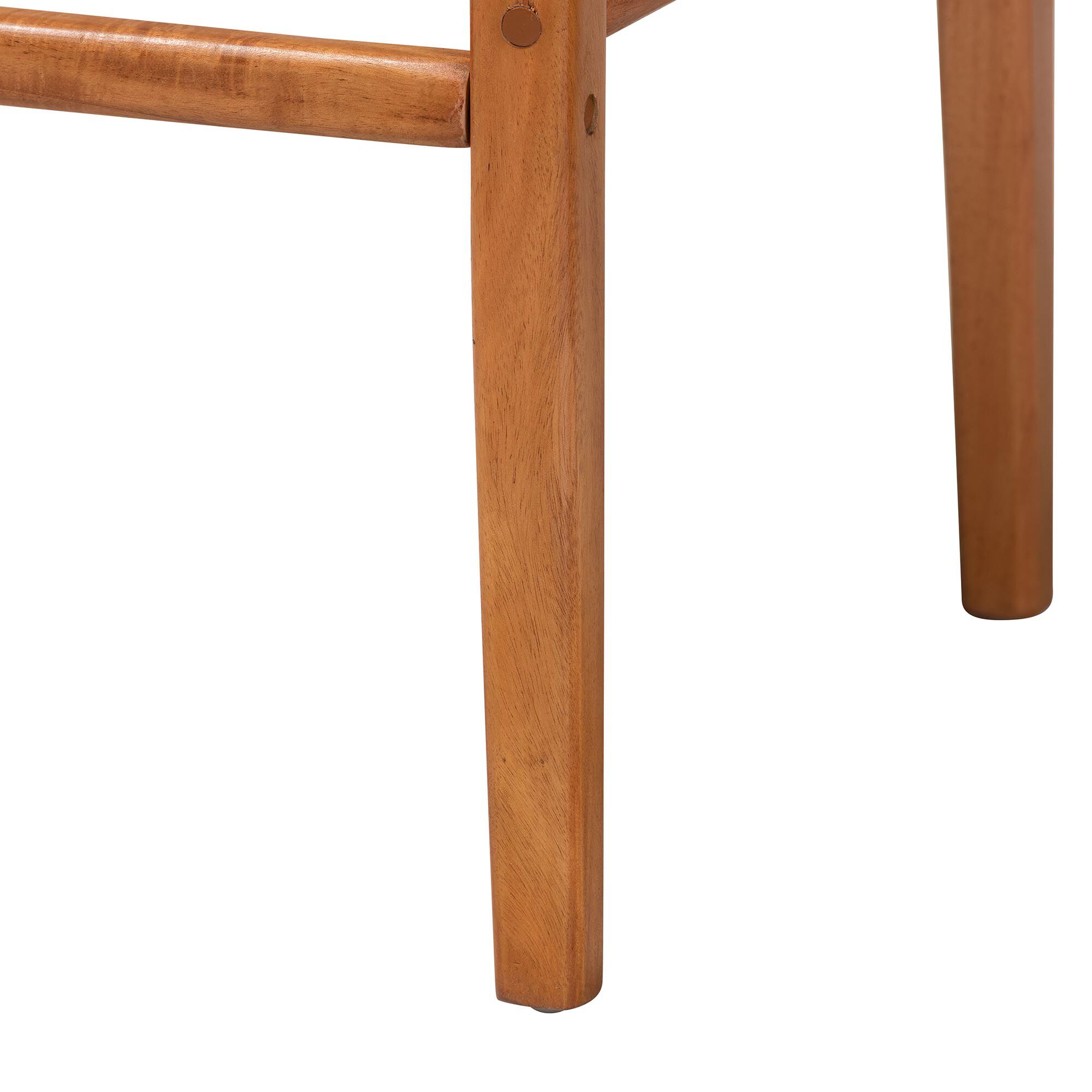 Chatura Natural Rattan and Mahogany Wood 2-Piece Dining Side Chair Set, HONEY, alternate image number 5