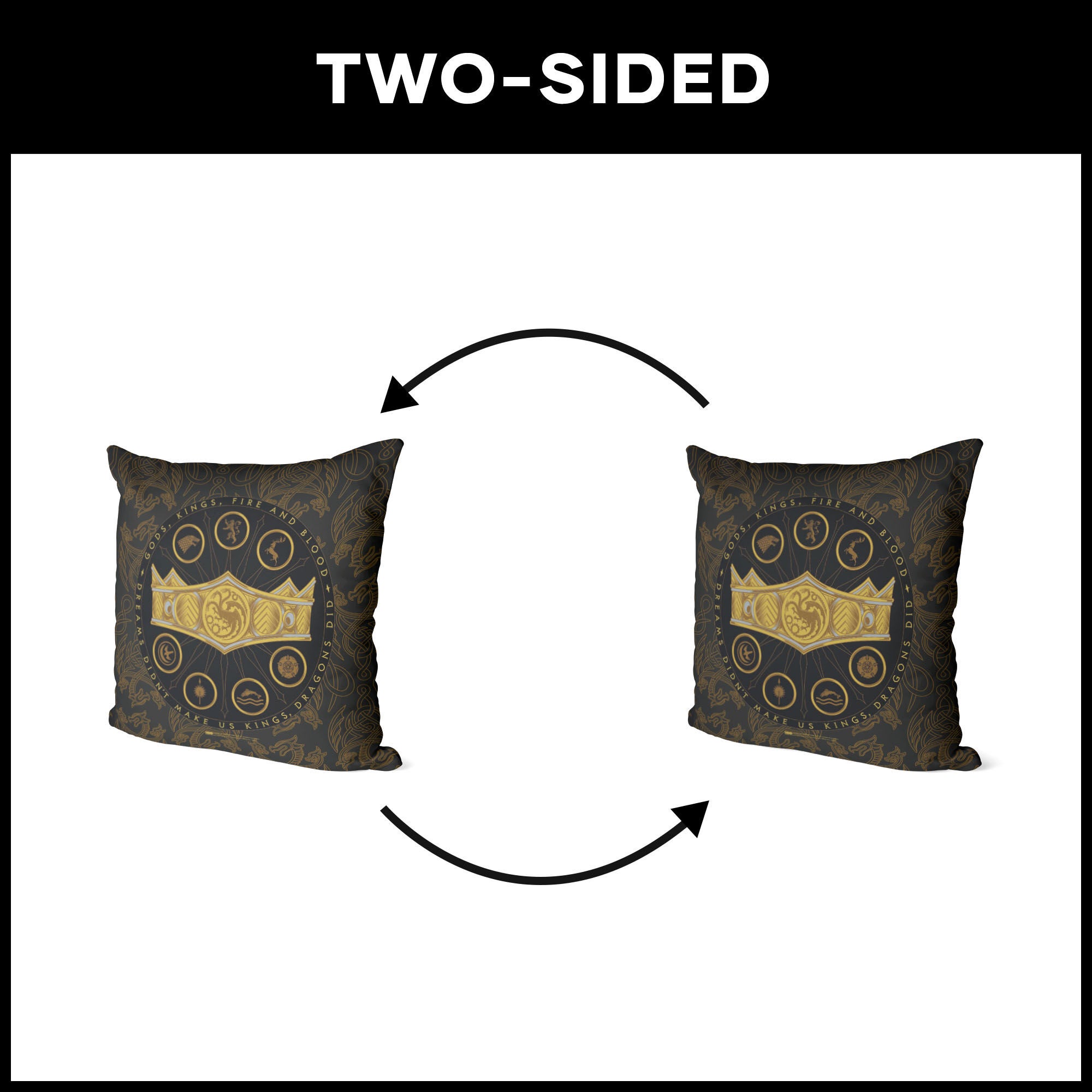 Warner Bros. House of the Dragon Dragons Did Throw Pillow 18X18 Inches, HOUSE DRAGON, alternate image number 5