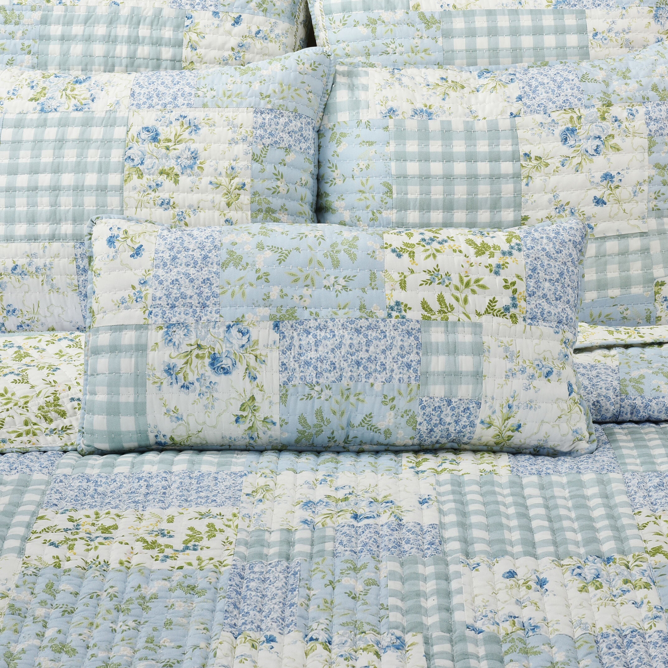 KARALENA QUILTED BOUDOIR DECORATIVE THROW PILLOW, BLUE, alternate image number 2