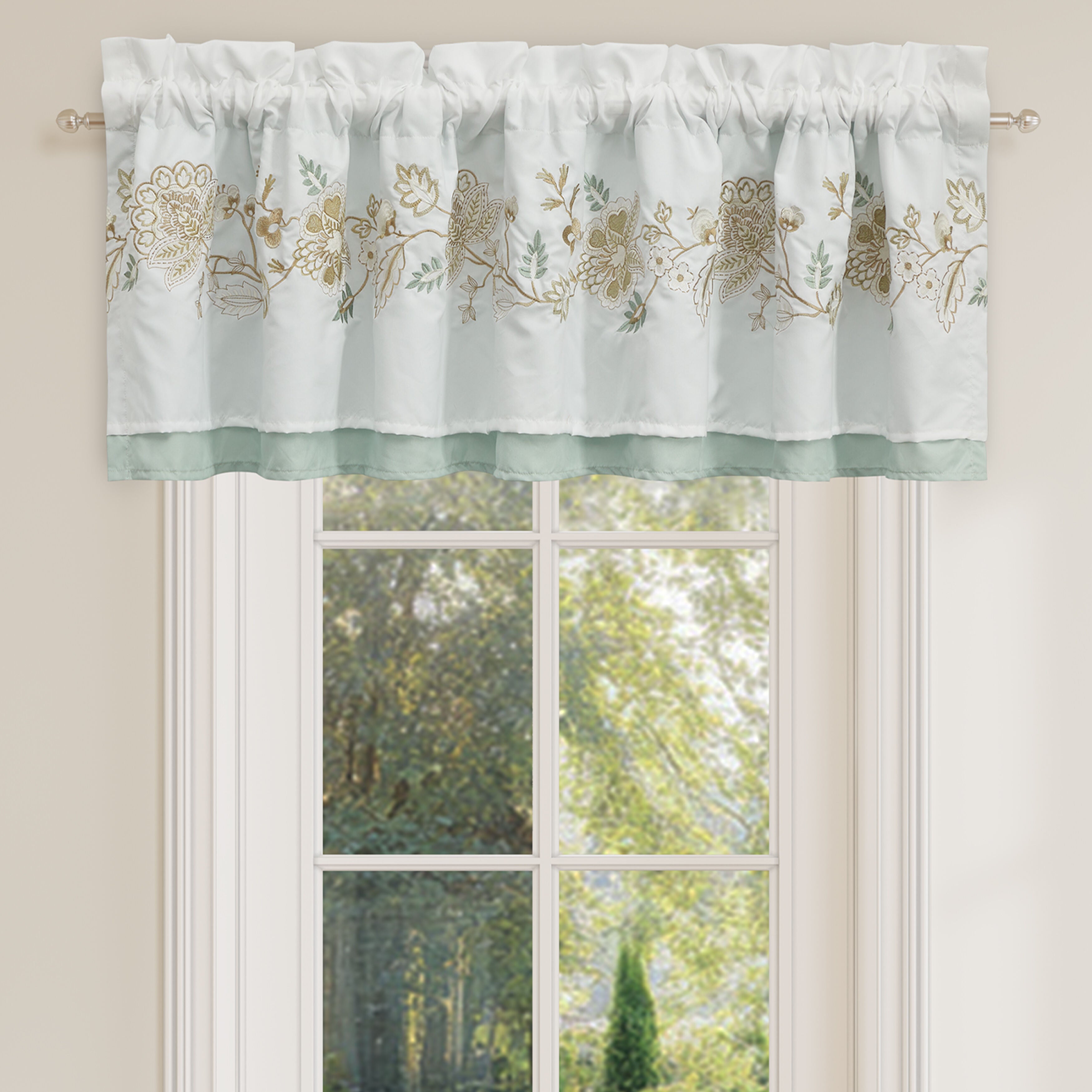 SPRING SOCIAL WINDOW STRAIGHT VALANCE, SPA, hi-res image number 0