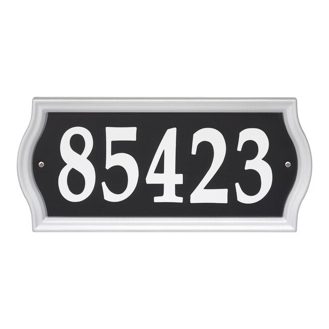 Nite Bright Ashland Reflective Address Numbers Signs, BLACK SILVER, hi-res image number 0