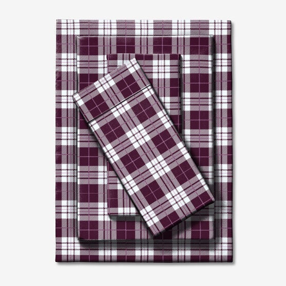 BH Studio Print Sheet Set, PLUM PLAID, hi-res image number null