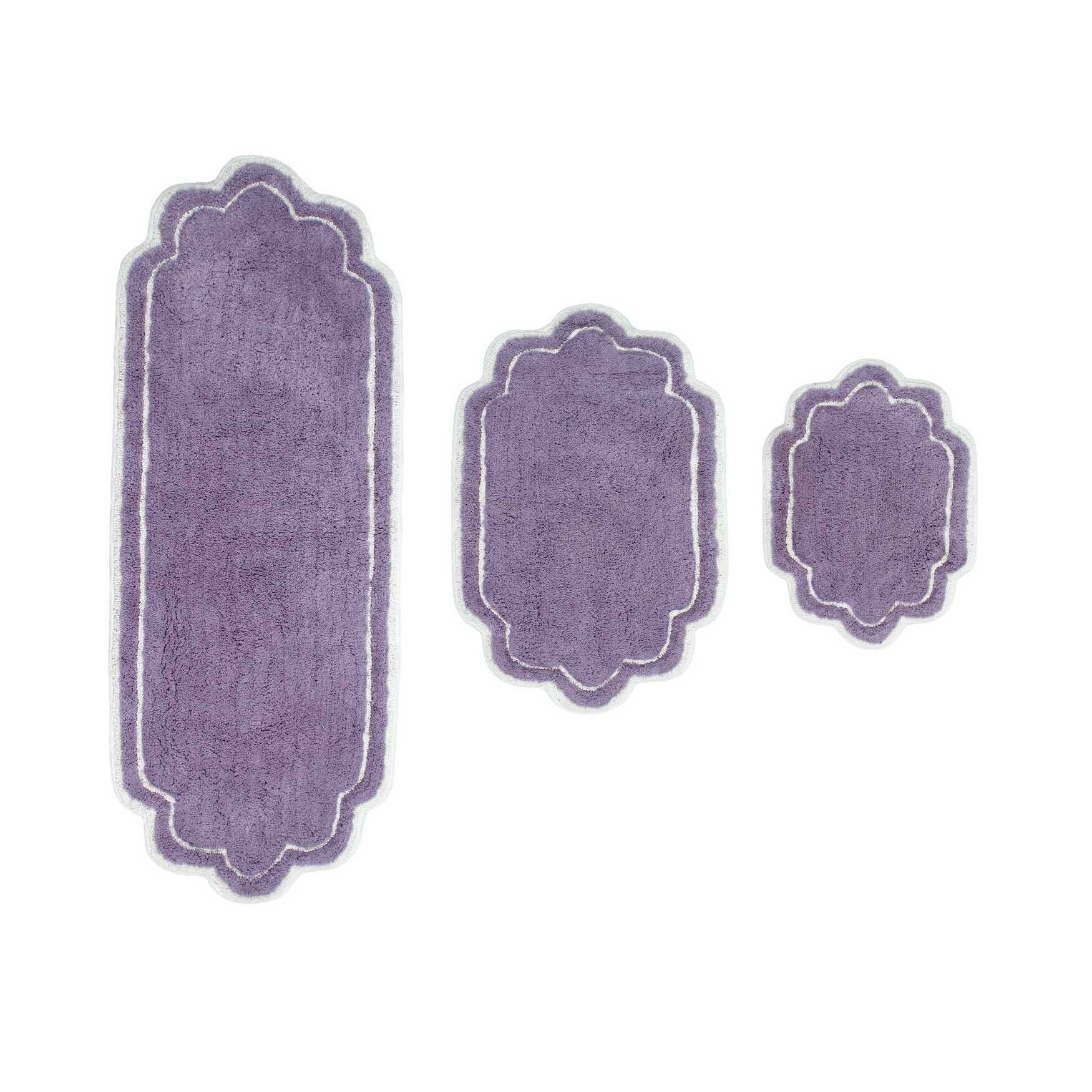 Allure 3pc Bath Rug Collection, PURPLE, hi-res image number 0