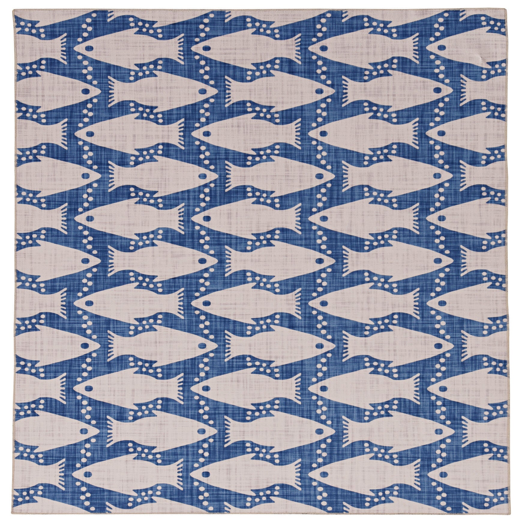Washable Seabourne Ivory/Blue Rug, IVORY, hi-res image number 0