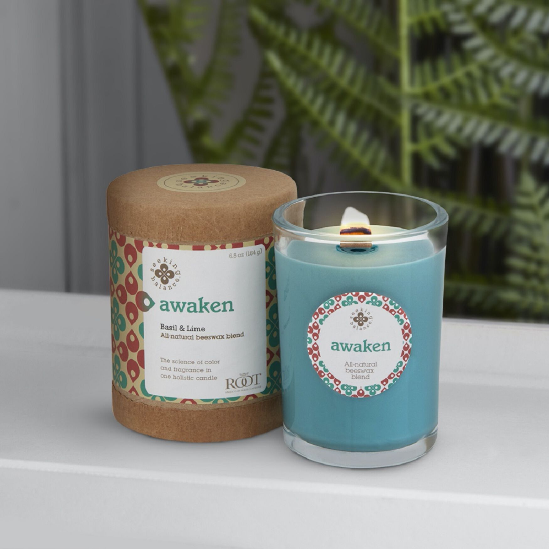 Seeking Balance Awaken-Basil & Lime Jar Candle, , on-hover image number 1