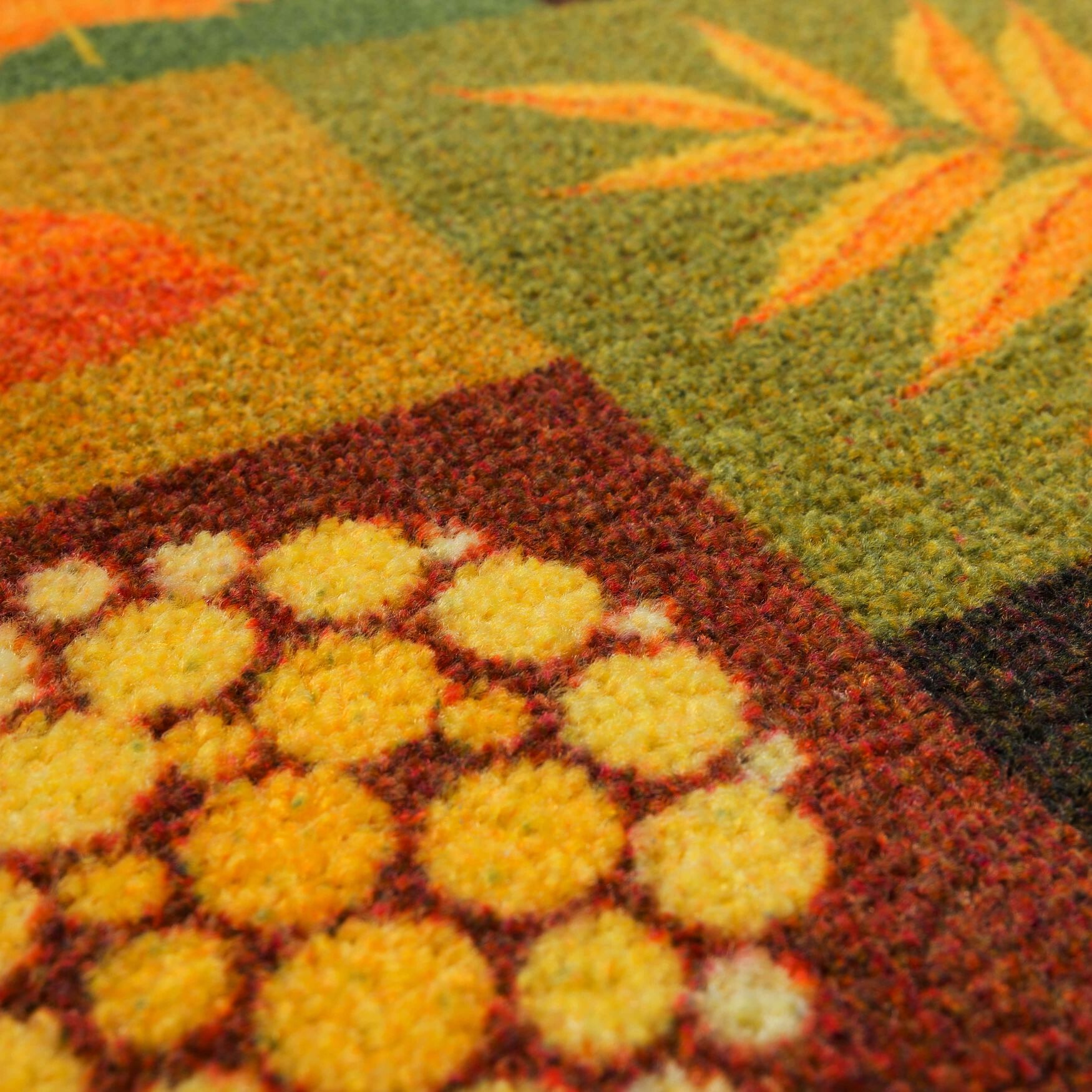 Square Fall Leaves Kitchen Rug, , alternate image number 3