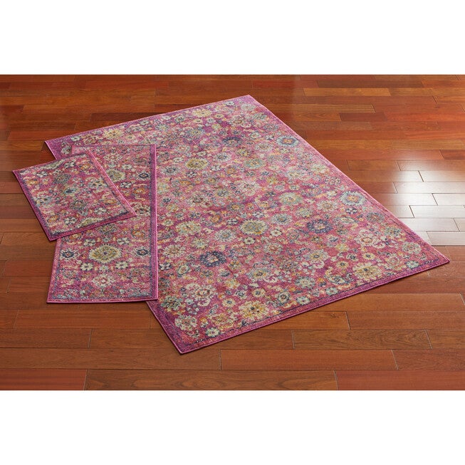 Sierra 3-Pc. Rug Set with Runner, PINK, hi-res image number null