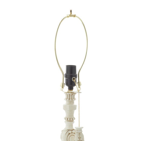 White Polystone Coastal Buffet Lamps, , alternate image number null