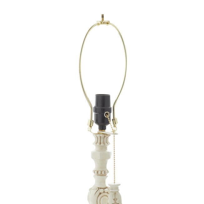 White Polystone Coastal Buffet Lamps, , alternate image number null