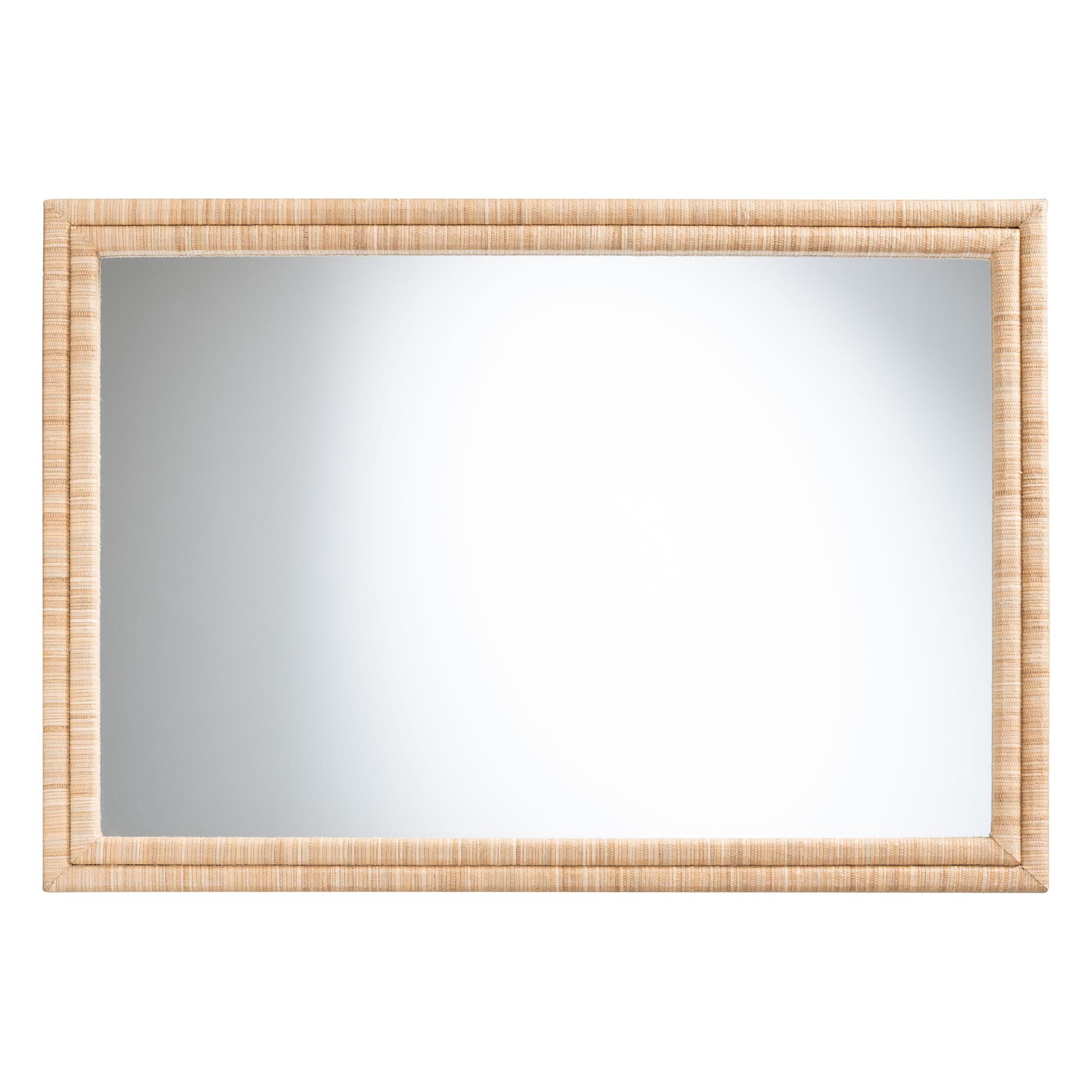 Canan Grasscloth Wall Mirror, BROWN, alternate image number 1